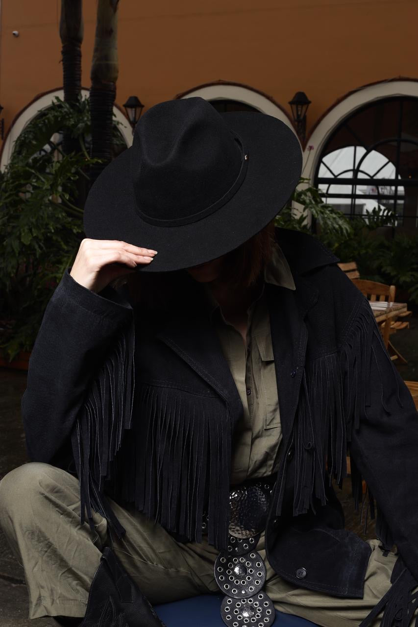 Chaqueta Boho Flecos Herrajes