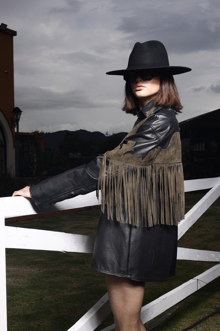 Chaqueta cortes verde