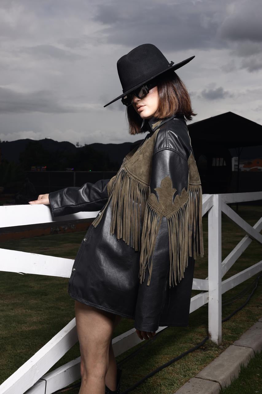 Chaqueta cortes verde