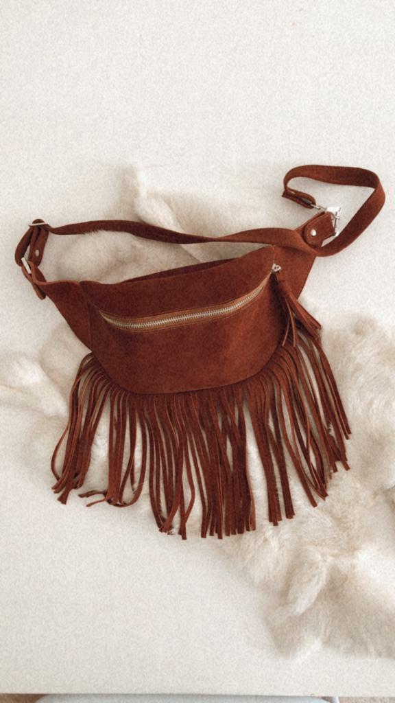 Fringed fanny pack