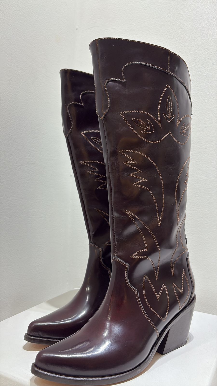 Botas Texanas Lisas Vinotinto