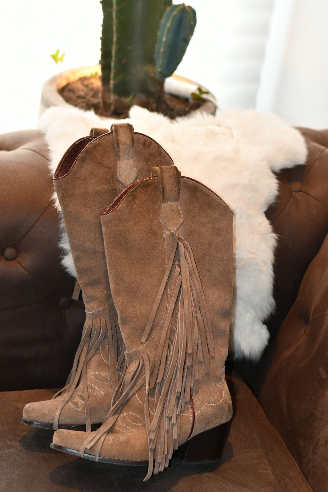 Bota Boho Flecos Carnaza